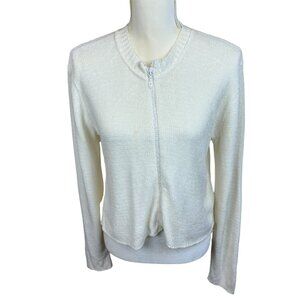 MCNY sweater/cardigan, size Small, vintage, y2k, 90s, full zip, cropped, cozy